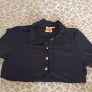 Tory Burch - Lacey Pique Polo- Black